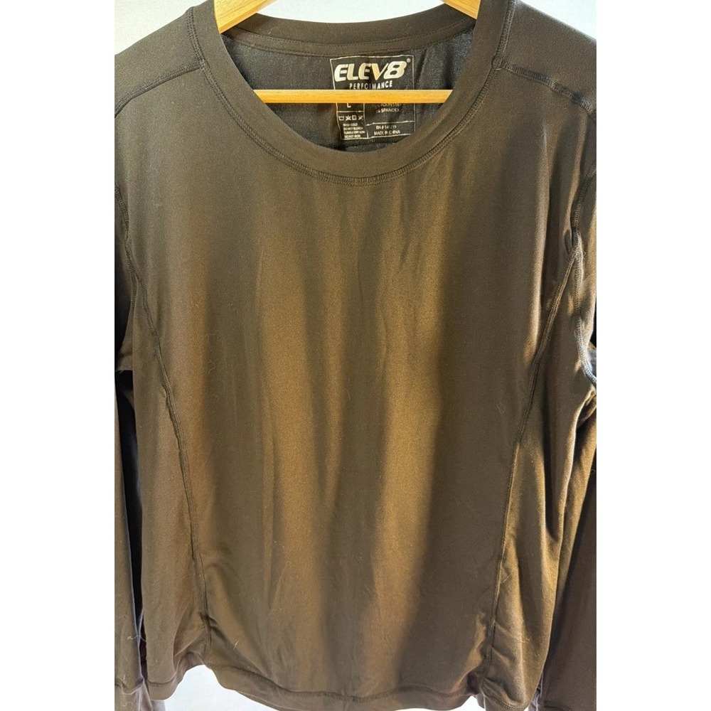 ELEV8 Performance Women's Large Black Long Sleeve Athletic Training Shirt L
